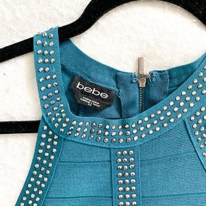bebe blue bandage dress!